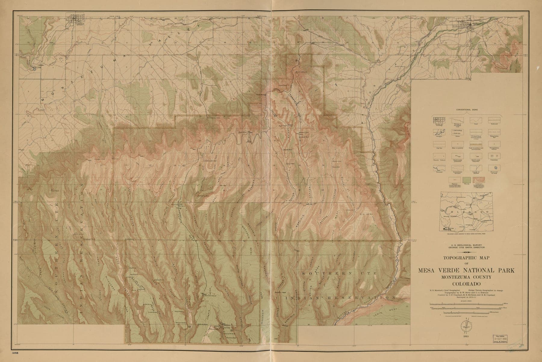 Topographic map sheet with contour lines